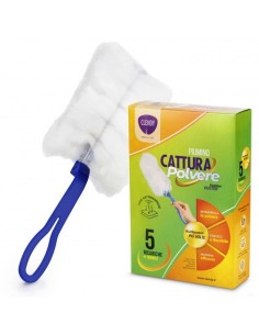 Clendy Piumino Catturapolvere - Manico Con 5 Ricambi Profumati